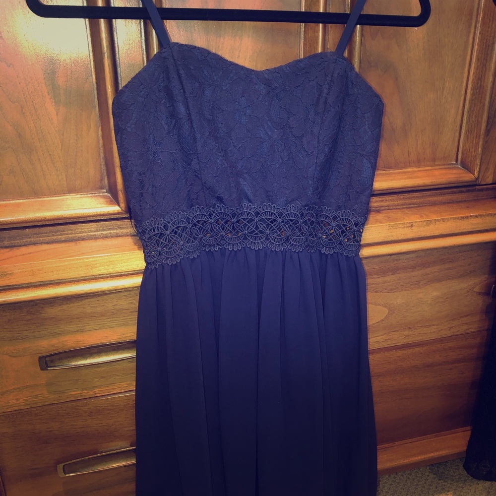 Teen navy formal dress